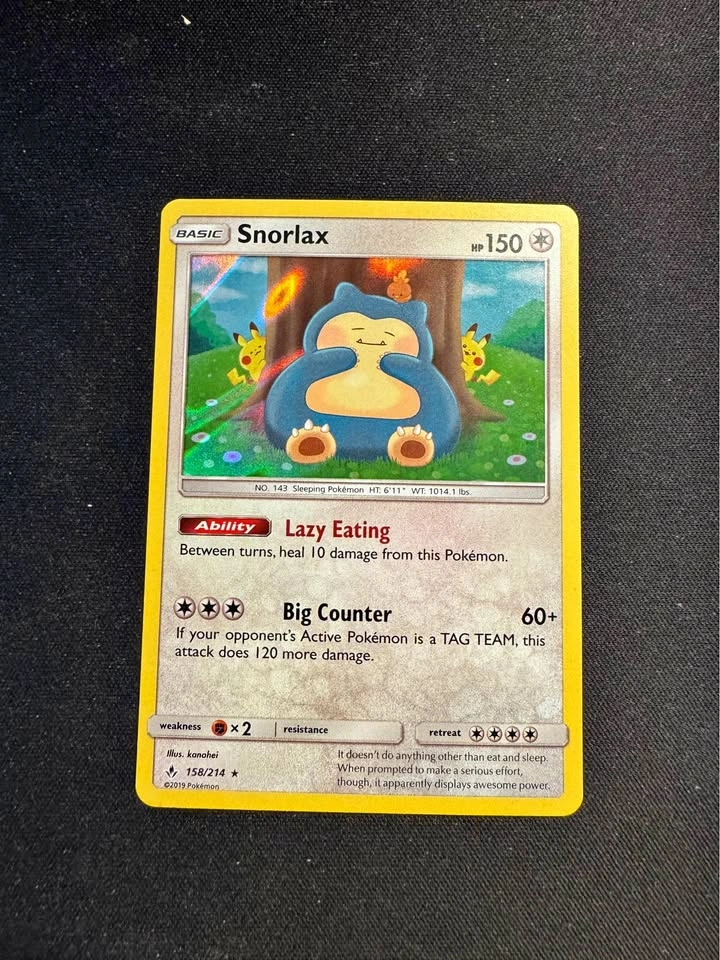 Snorlax #158 Pokemon card