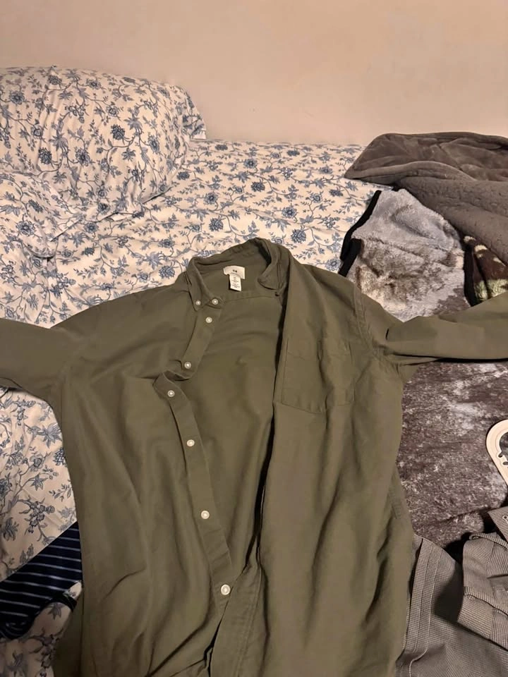 Men’s H&M Green Oxford Shirt Size L