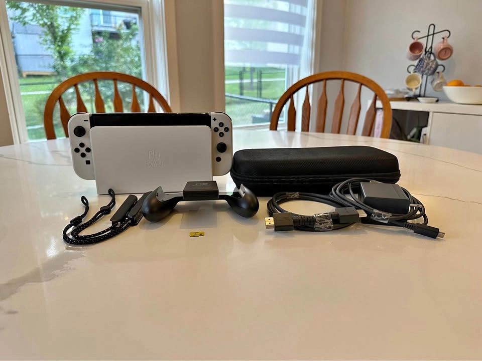 Nintendo Switch OLED White with Case and Accessories