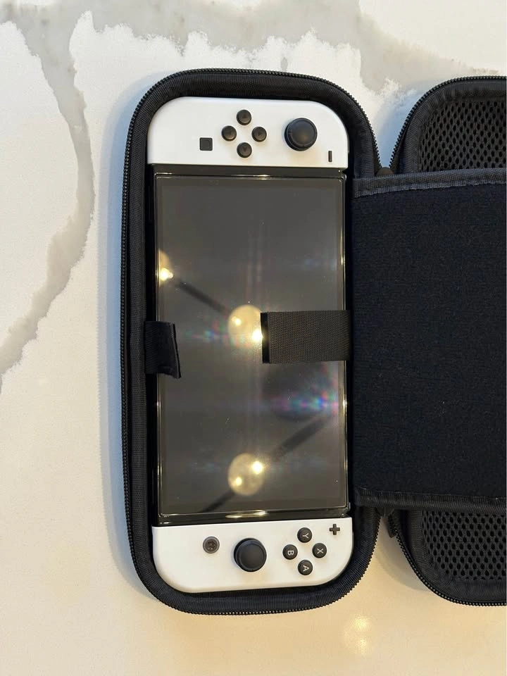 Nintendo Switch OLED White with Case and Accessories - photo 5
