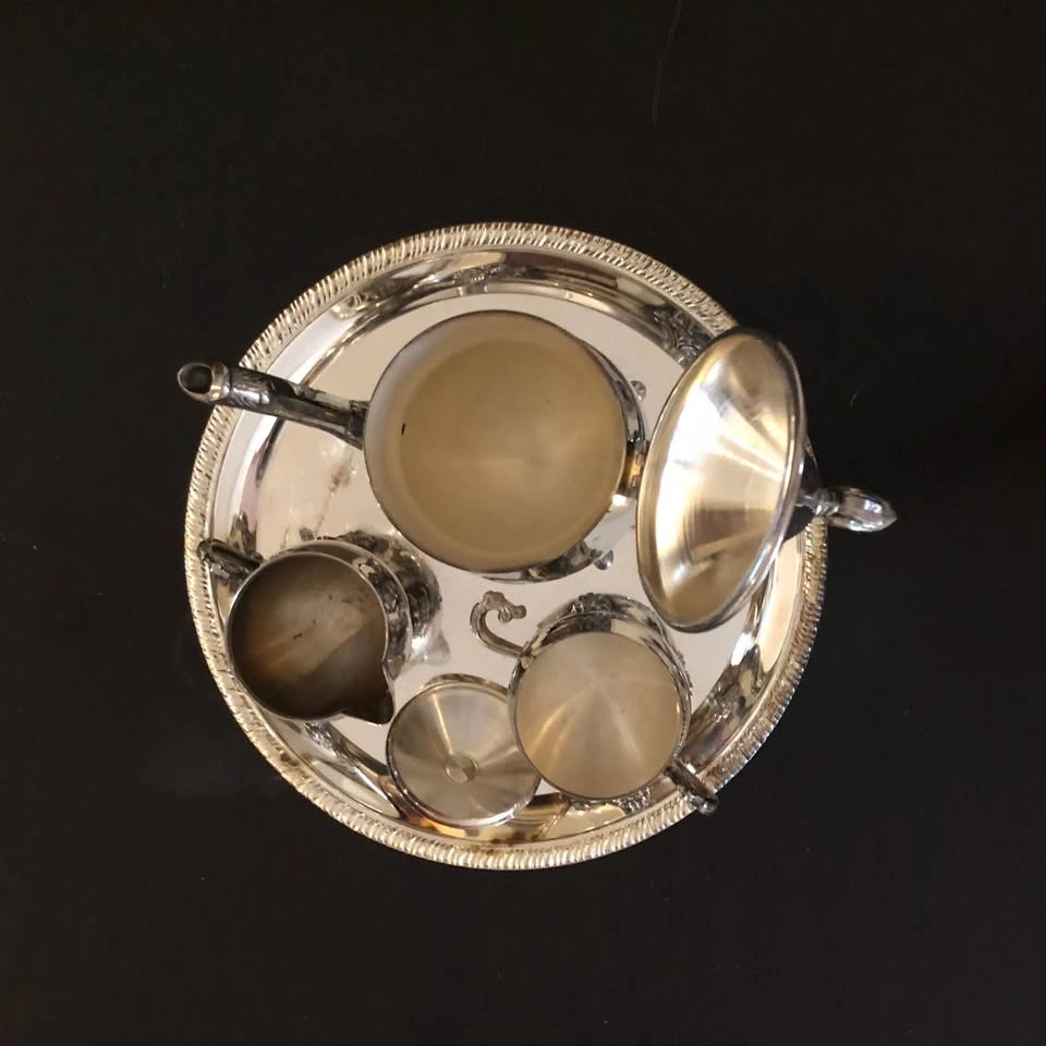 Vintage Leonard Silver Plated EP Brass Tea Set - photo 5