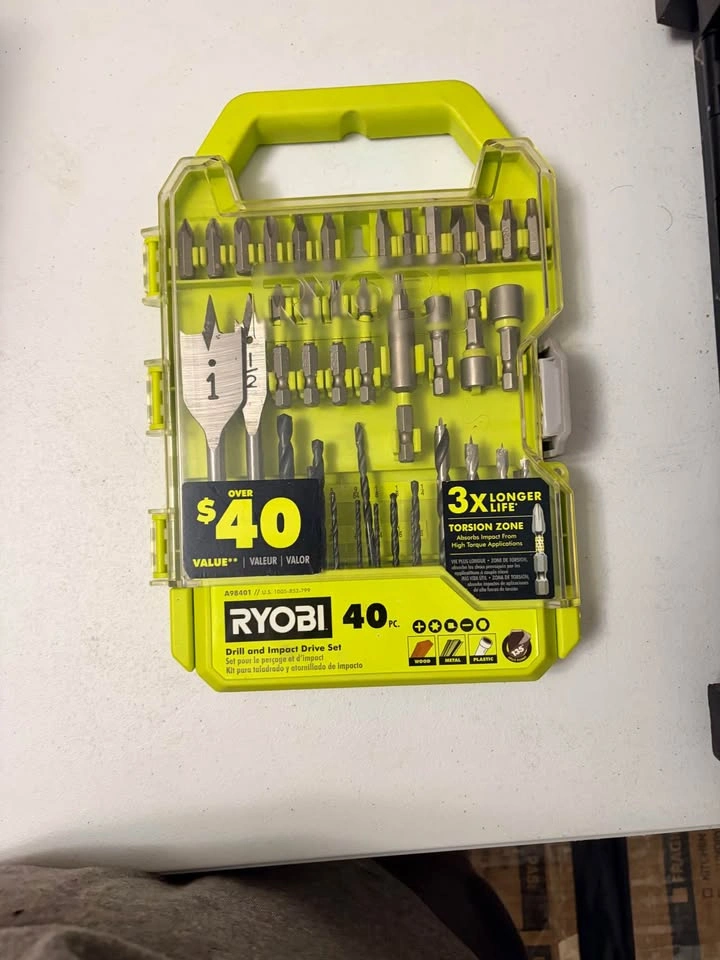 Ryobi Drill Bit Set and Assorted Hand Tools with Toolbox - photo 2
