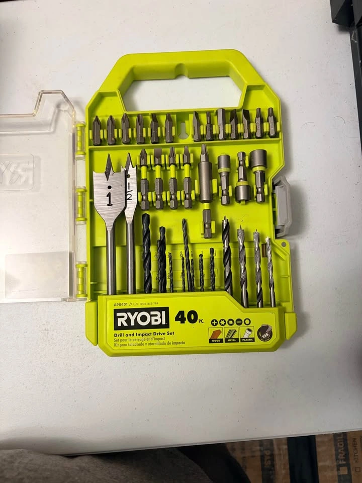 Ryobi Drill Bit Set and Assorted Hand Tools with Toolbox - photo 3