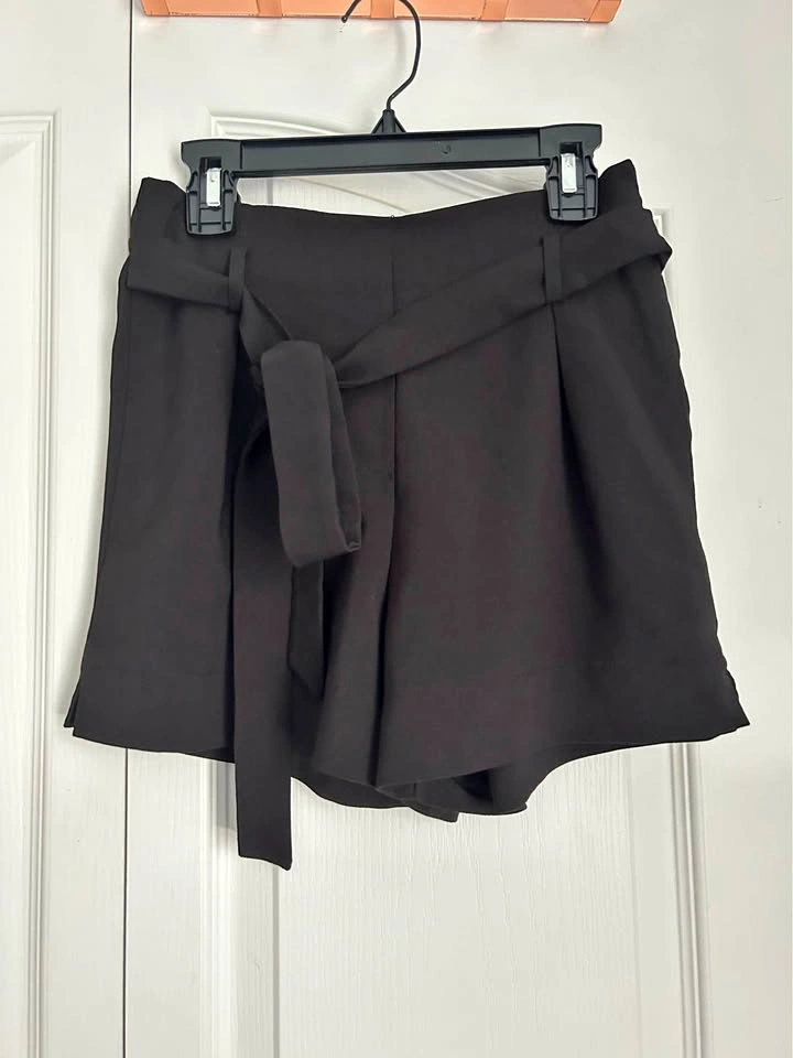 Mosaic & Co Black Tie Waist Shorts