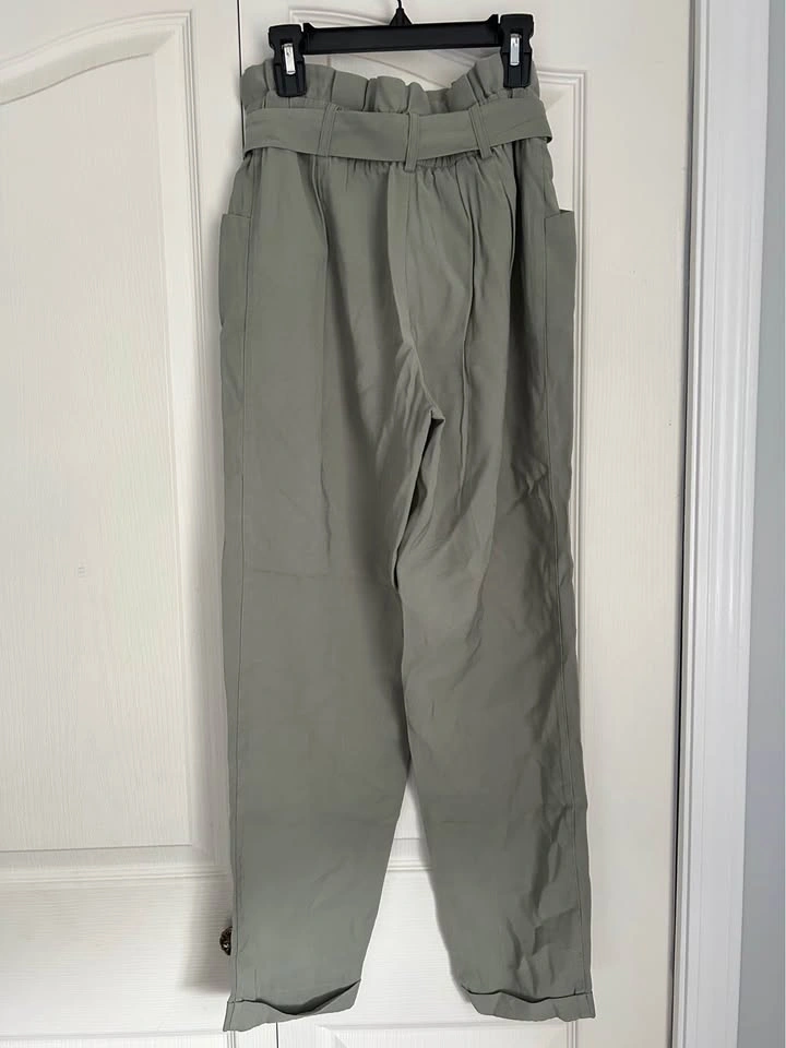 Zara Green Paperbag Trousers - photo 2