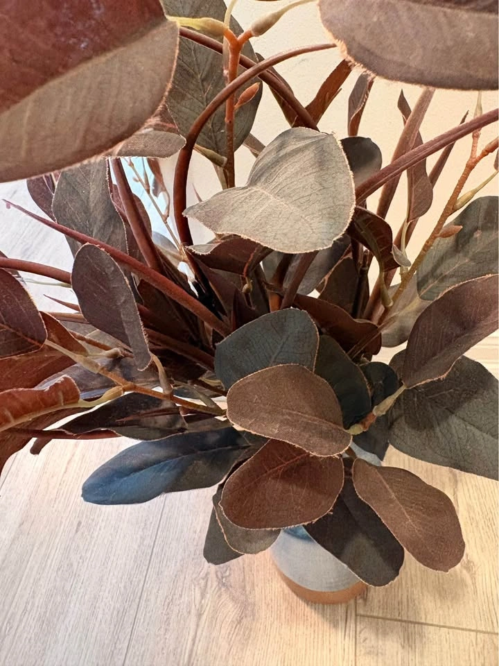 Artificial Eucalyptus Plant in Ceramic Vase - photo 3