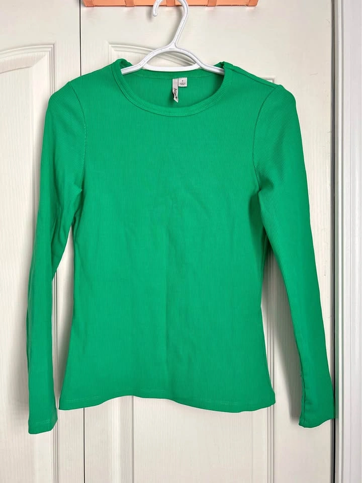 Ever New Green Ribbed Top