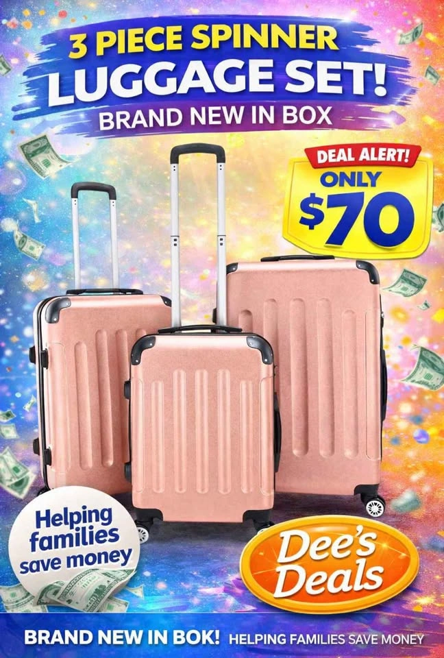 3 Piece Spinner Luggage Set BRAND NEW IN BOX $70 - photo 5