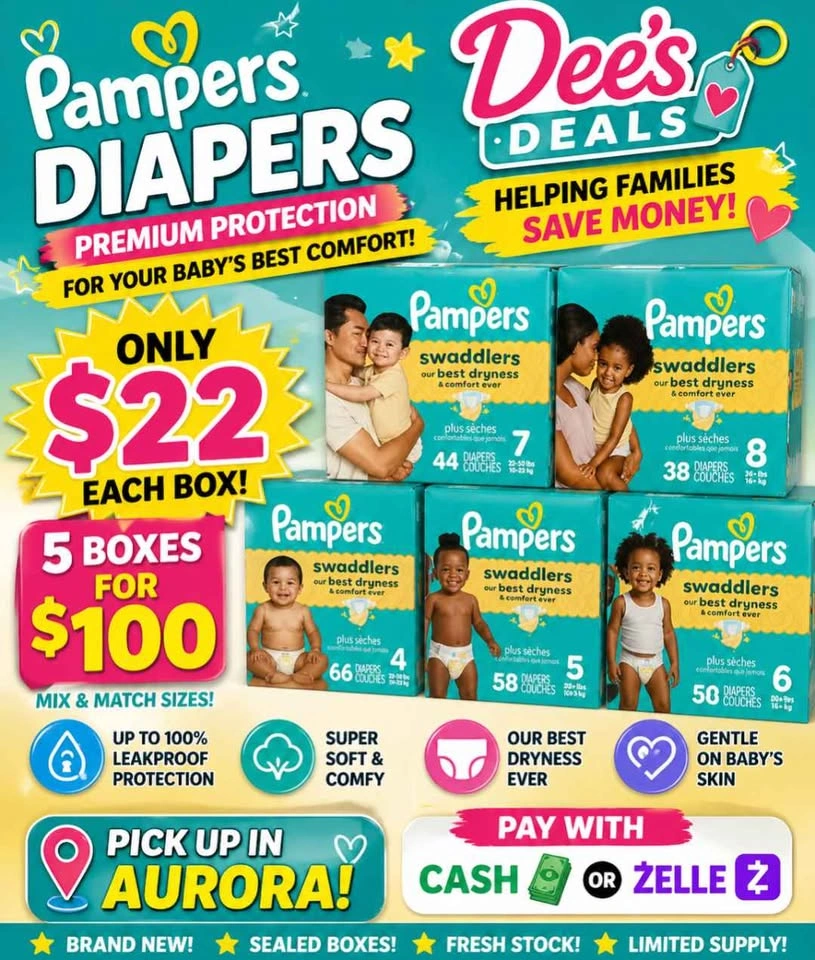 Pampers Sale All sizes $22 a box or 5 for $100 - photo 2