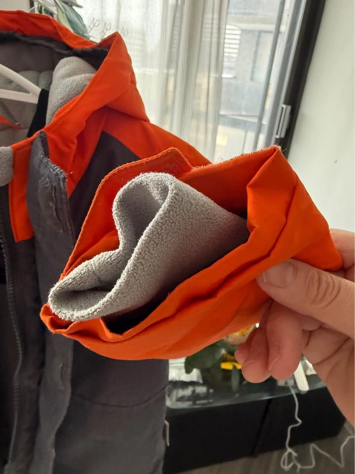 US 3T Gusti Kids Snowsuit Orange and Grey Winter Jacket Pants - photo 2