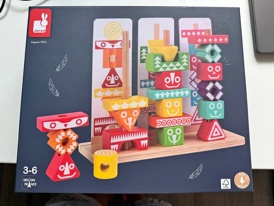 Janod Edutotem Wooden Stacking Toy