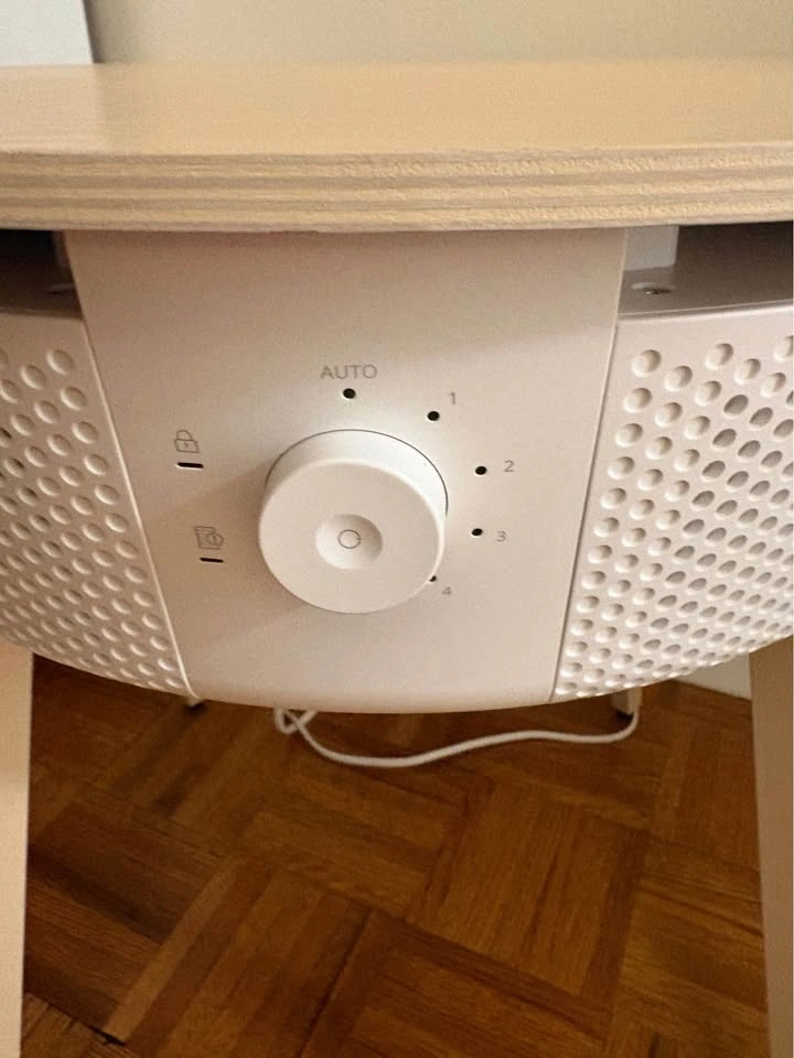 IKEA STARKVIND table with air purifier, stained oak/white - photo 4