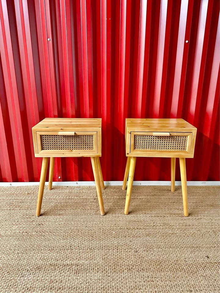 Cane Nightstands x2