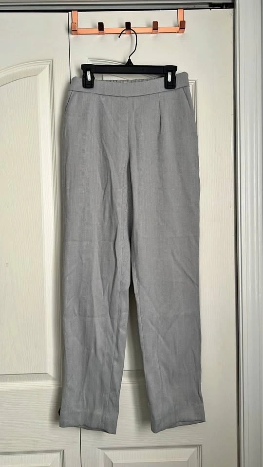Calvin Klein Grey Herringbone Trousers