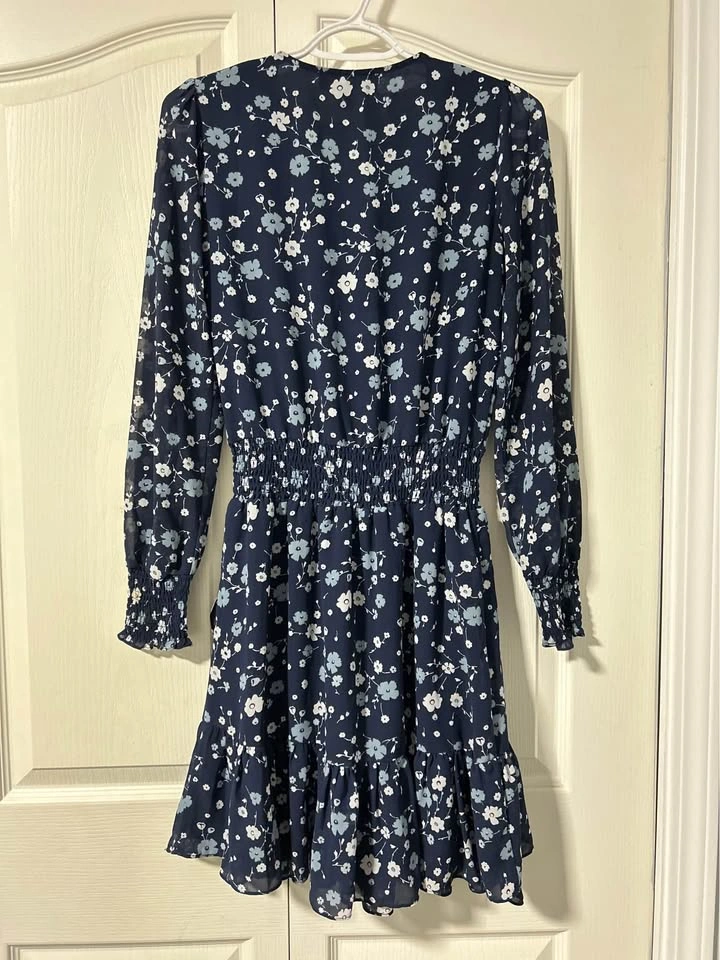 Michael Kors Navy Blue Floral Dress - photo 2