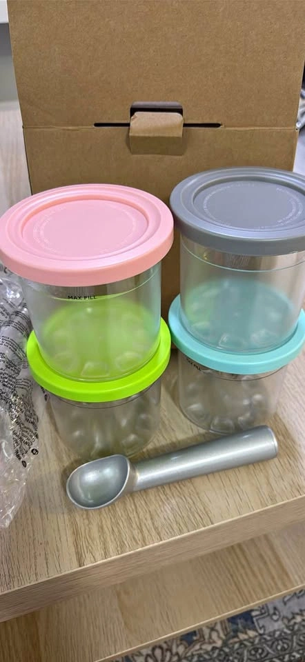 Brand new Ninja Creami Pints with lids & Scoop