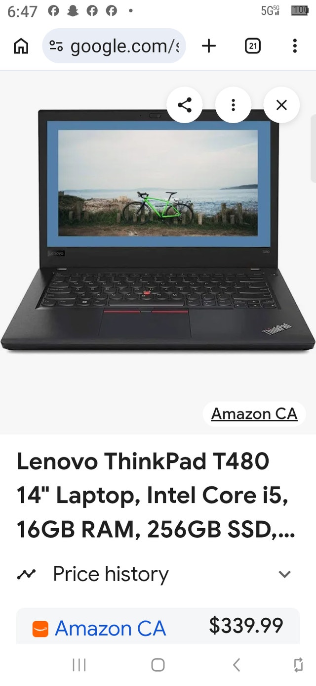 Lenovo ThinkPad T480 Laptop - photo 2