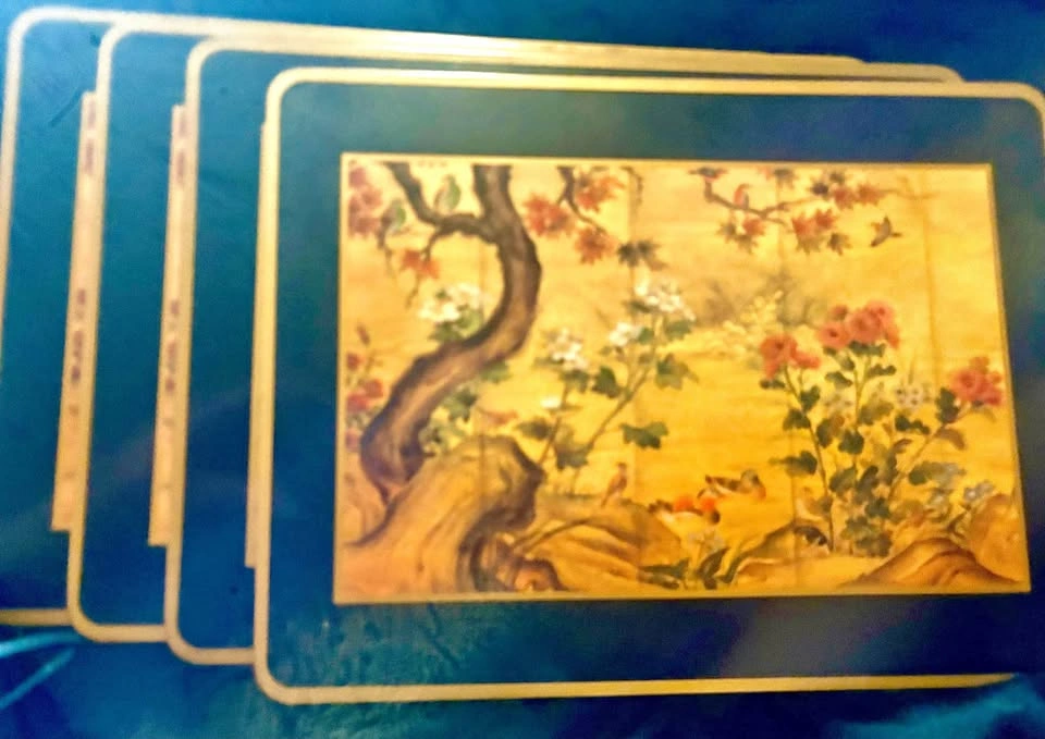 Four Acrylic traditional vintage placemats by Pimpernel