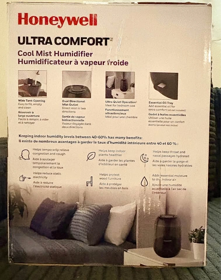Brand new Honeywell ultra comfort, cool mist humidifier - photo 4