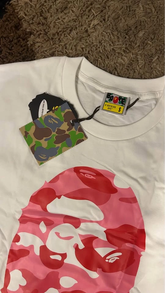 Pink Bape Tee Size S and M - photo 2