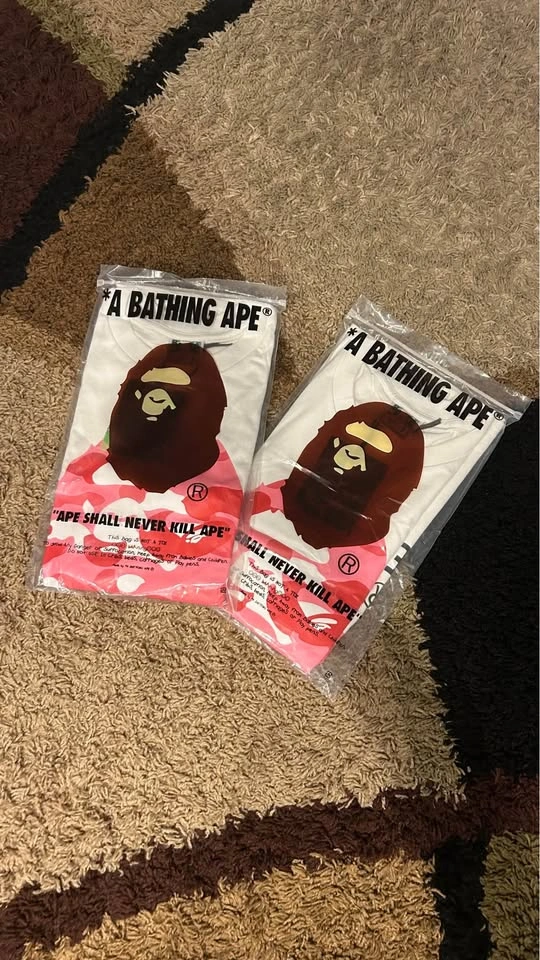 Pink Bape Tee Size S and M - photo 3