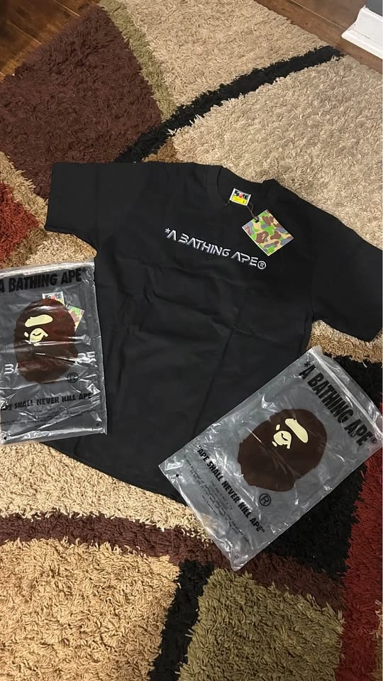 Black and Grey Bape Tee size S and M - photo 2