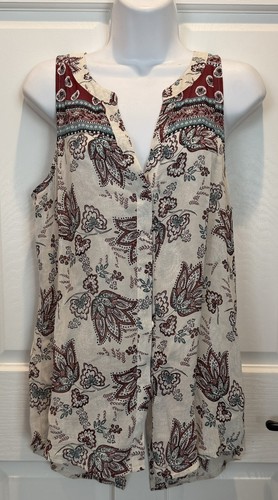 Sanctuary Floral Paisley Boho Peasant Shirt