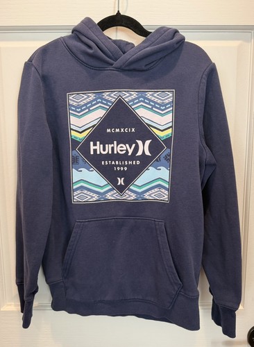 Hurley Boys Size Medium(10-12) Navy Blue Hoodie