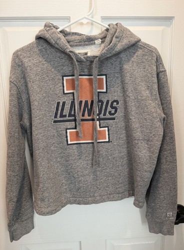 Illinois Fighting Illini Hoodie Womens Small Cropped Sweatshirt