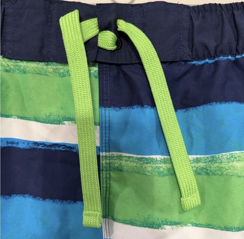 ADIDAS Boys Green And Blue Striped Swim Trunks Size Large 14/16 - photo 4