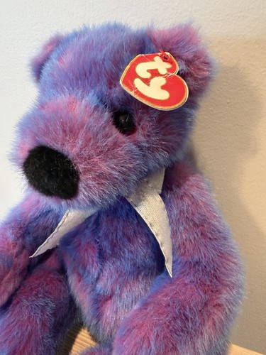 Vtg Ty Classic Beanie Baby Purplebeary Teddy Bear 14" Plush - photo 2