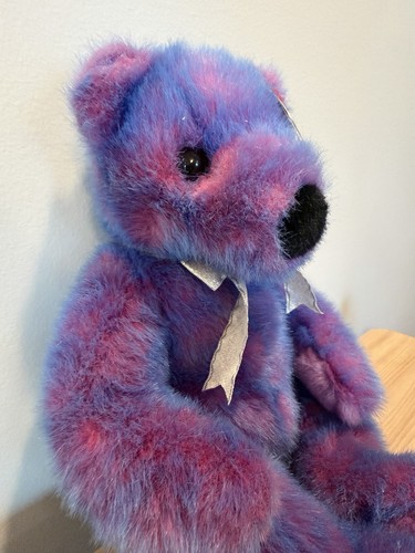 Vtg Ty Classic Beanie Baby Purplebeary Teddy Bear 14" Plush - photo 4