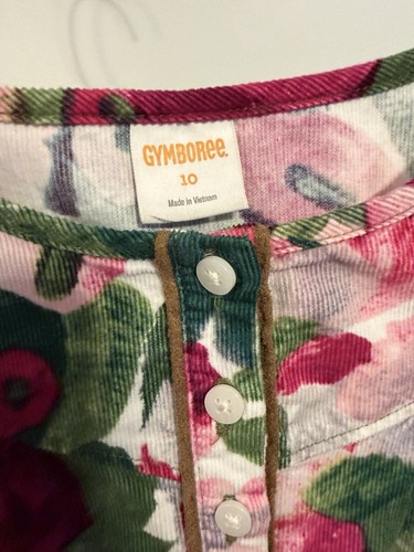 GYMBOREE PLUM PONY Floral Corduroy DRESS Size 10 - photo 2