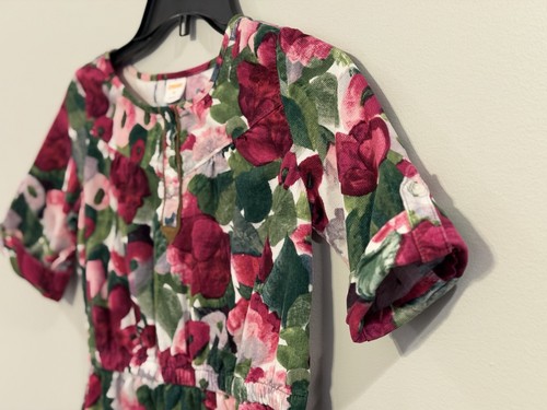 GYMBOREE PLUM PONY Floral Corduroy DRESS Size 10 - photo 4