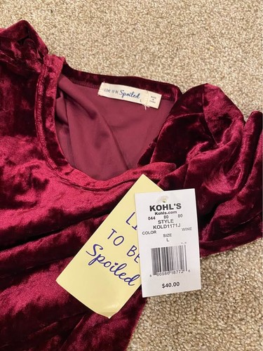 Velvet Bodycon Dress, Live to Be Spoiled, Juniors M