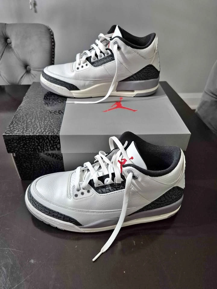 AIR JORDAN 3 RETRO CEMENT GREY 10.5M OG ALL