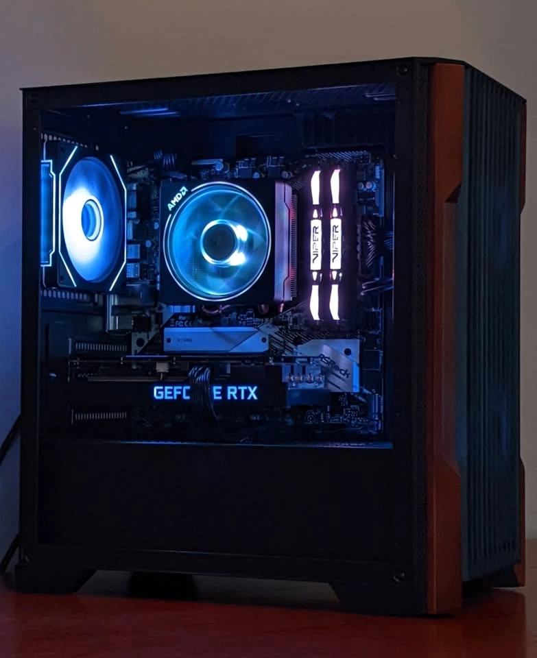 Wood Grain Gaming Pc | Ryzen 5 5500 - Rtx 3060 ti - 16gb ddr4 - photo 3