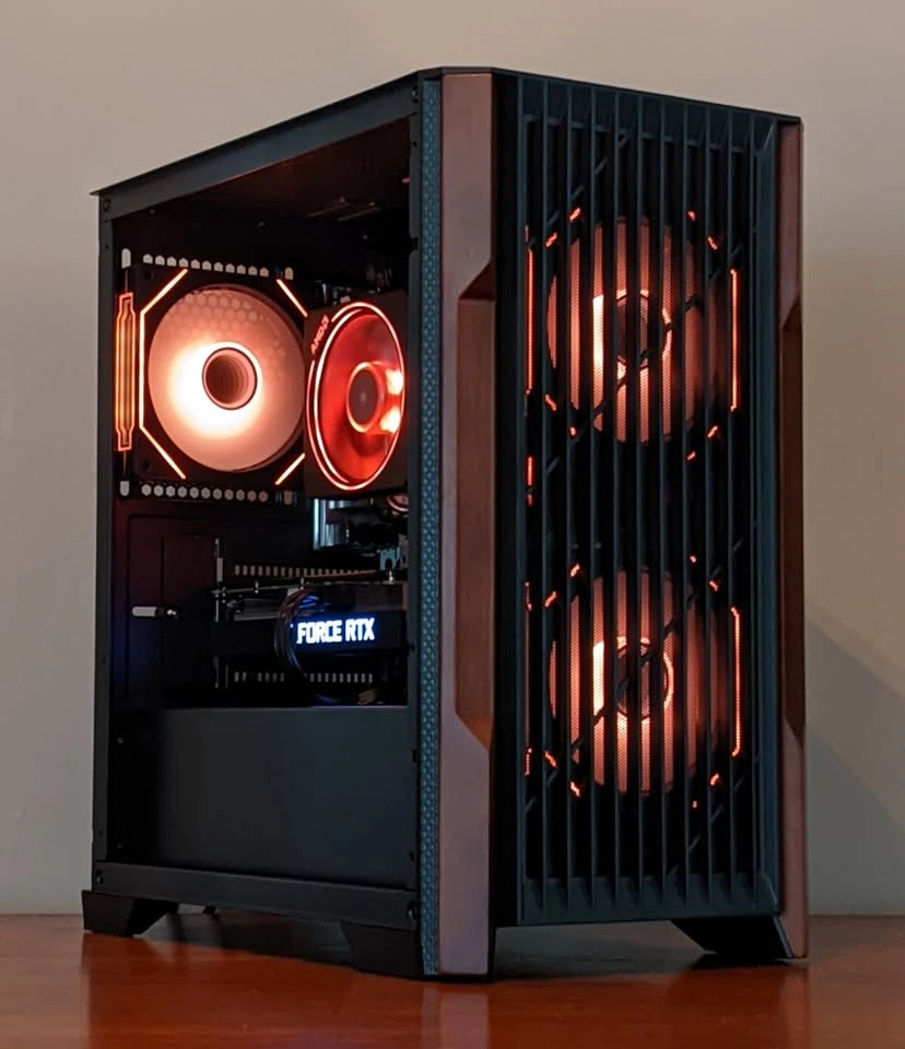 Wood Grain Gaming Pc | Ryzen 5 5500 - Rtx 3060 ti - 16gb ddr4 - photo 5