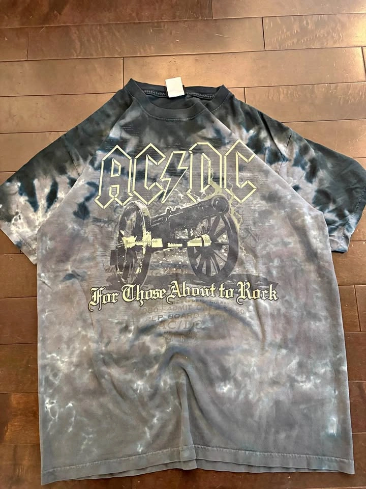 Vintage 90s AC/DC liquid blue band tee