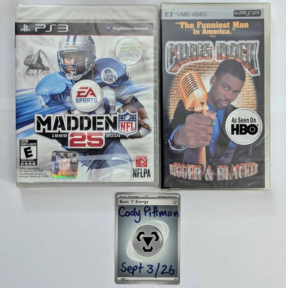 NEW SEALED Madden NFL 25 PS3 & Chris Rock PSP
