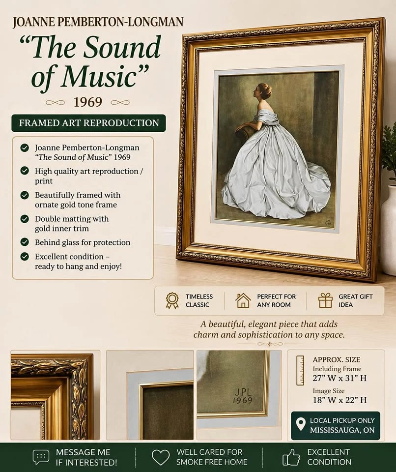 Joanne Pemberton Longman “The Sound of Music” 1969 Framed Art