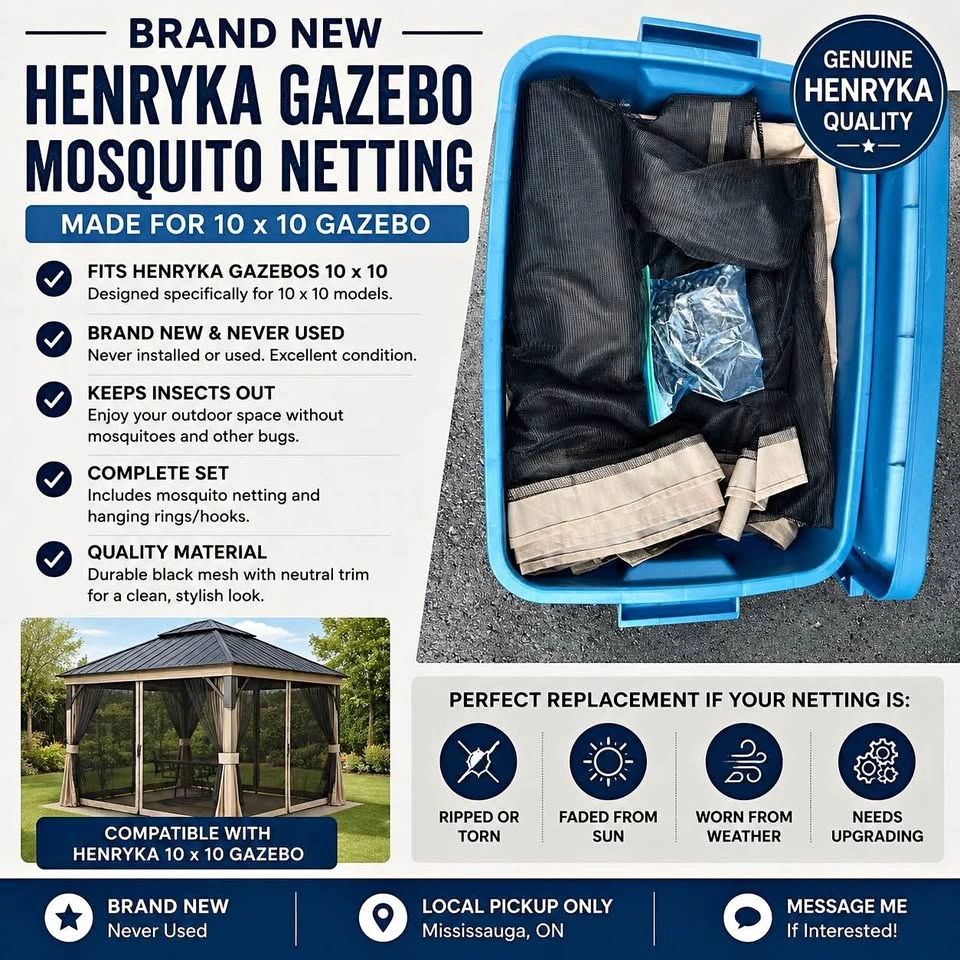 Brand New Henryka 10 x 10 Gazebo Mosquito Netting