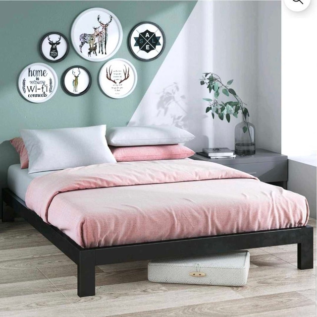Zinus Queen 10 inch Heavy Duty bed frame steel black color