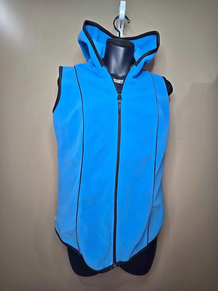 Women's Sleeveless Hooded Zip-Up Activewear Vest - Size S