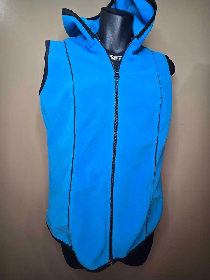 Women's Sleeveless Hooded Zip-Up Activewear Vest - Size S - photo 3