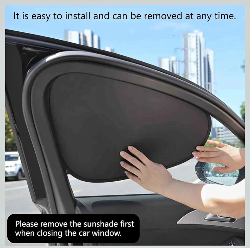 4PCS Car Window Shade Sun Blocker Static Suction