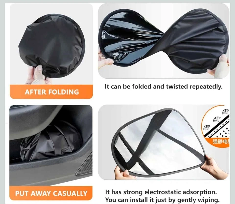 4PCS Car Window Shade Sun Blocker Static Suction - photo 4