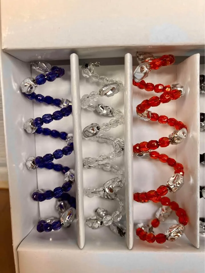 Stemware Bracelets Beaded Jewels Set Of 6 - New In Box image indicator(4)