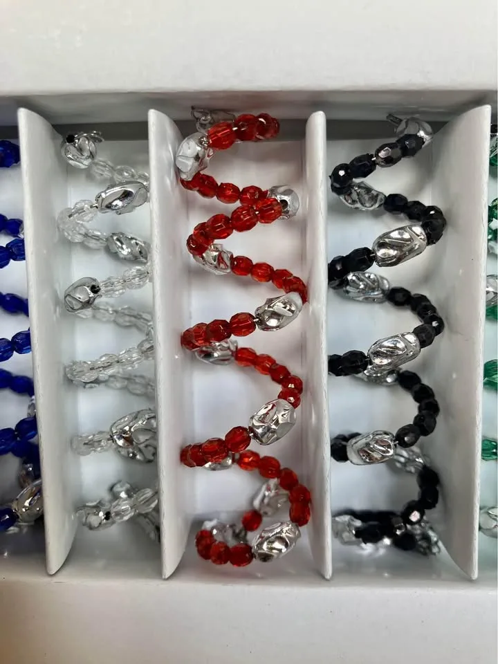 Stemware Bracelets Beaded Jewels Set Of 6 - New In Box image indicator(5)