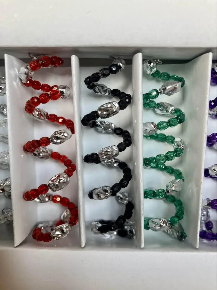 Stemware Bracelets Beaded Jewels Set Of 6 - New In Box image indicator(6)